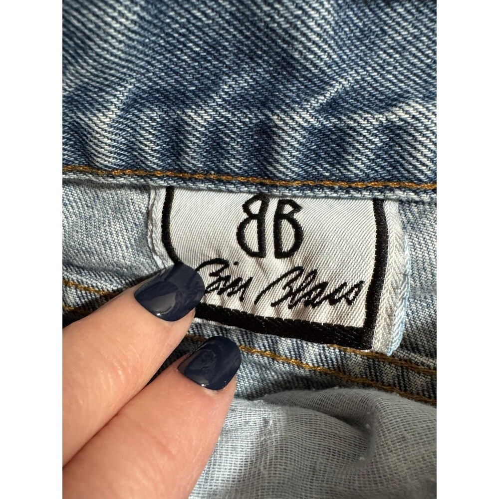 Vintage Bill Blass Shorts High Waist Denim Size 14/ 30 Pleated Cuffed Mom - Picture 5 of 8